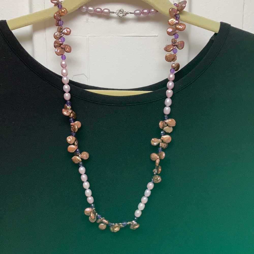 Pearl/Copper Pearl Necklace